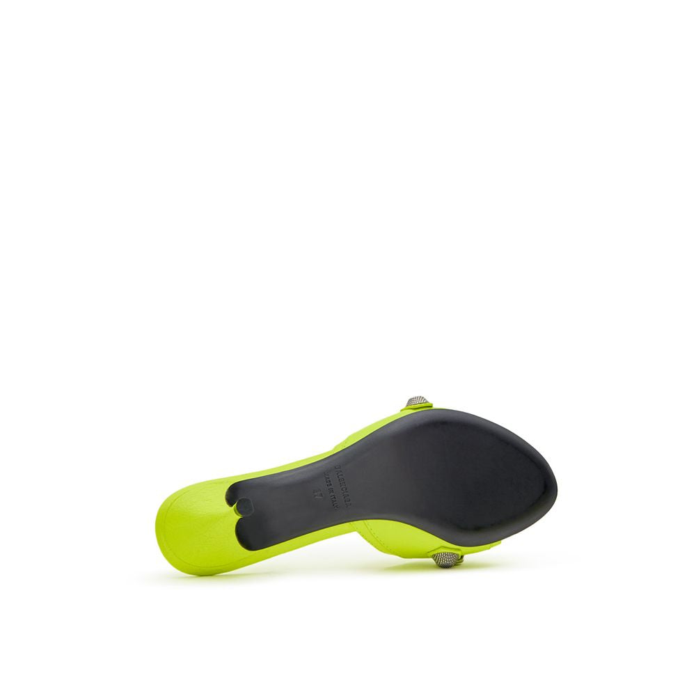 Mules Balenciaga de cuero amarillo