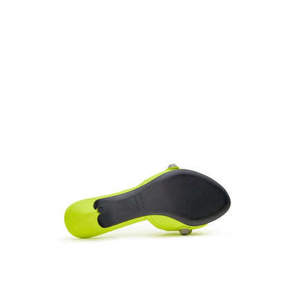 Mules Balenciaga de cuero amarillo