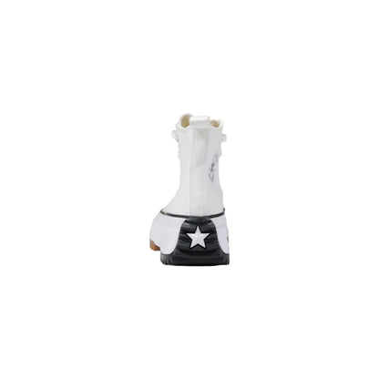 Converse White Fabric High Top Sneakers