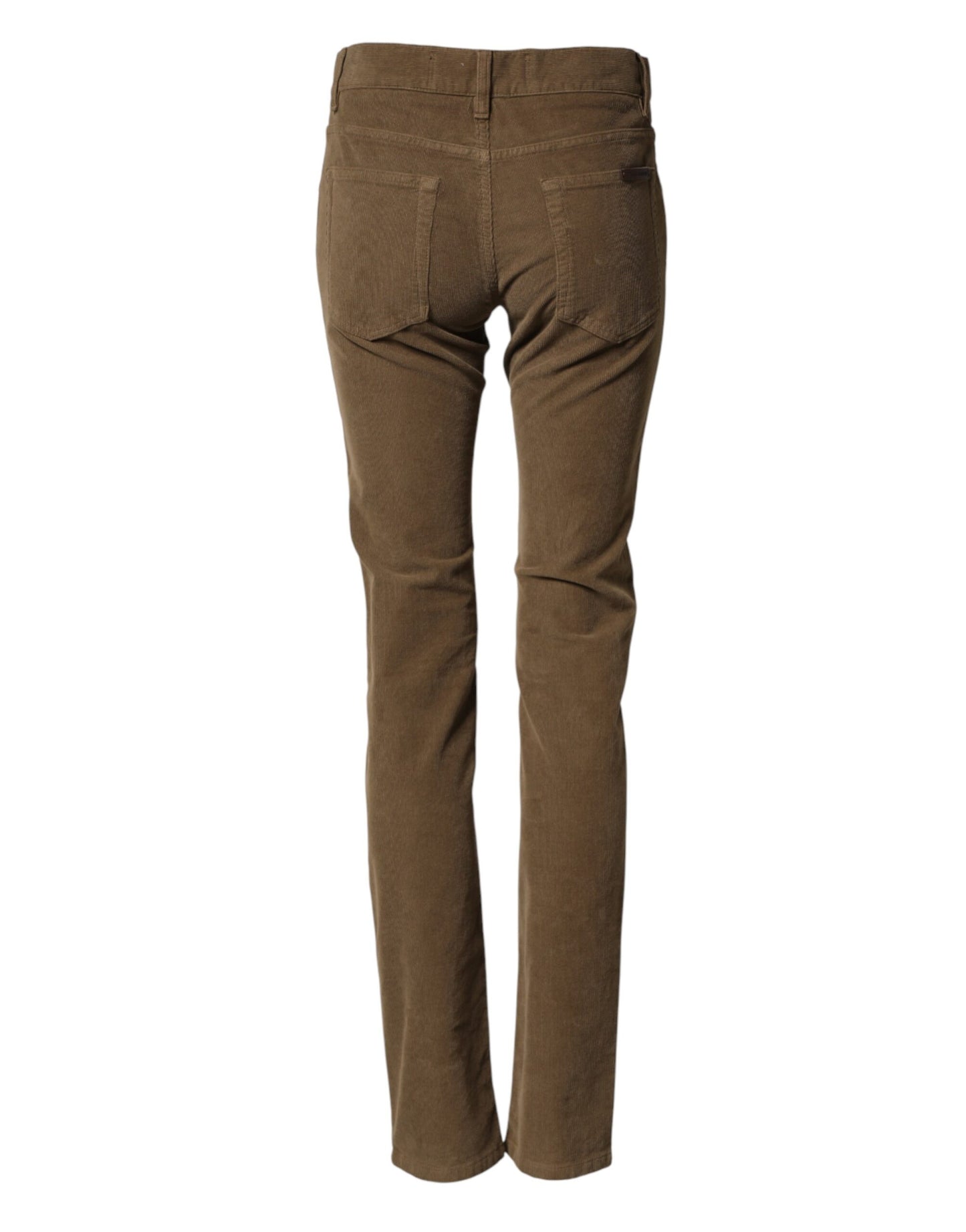 Dolce & Gabbana Vaqueros de Algodón Elástico Marrón Skinny para Hombre