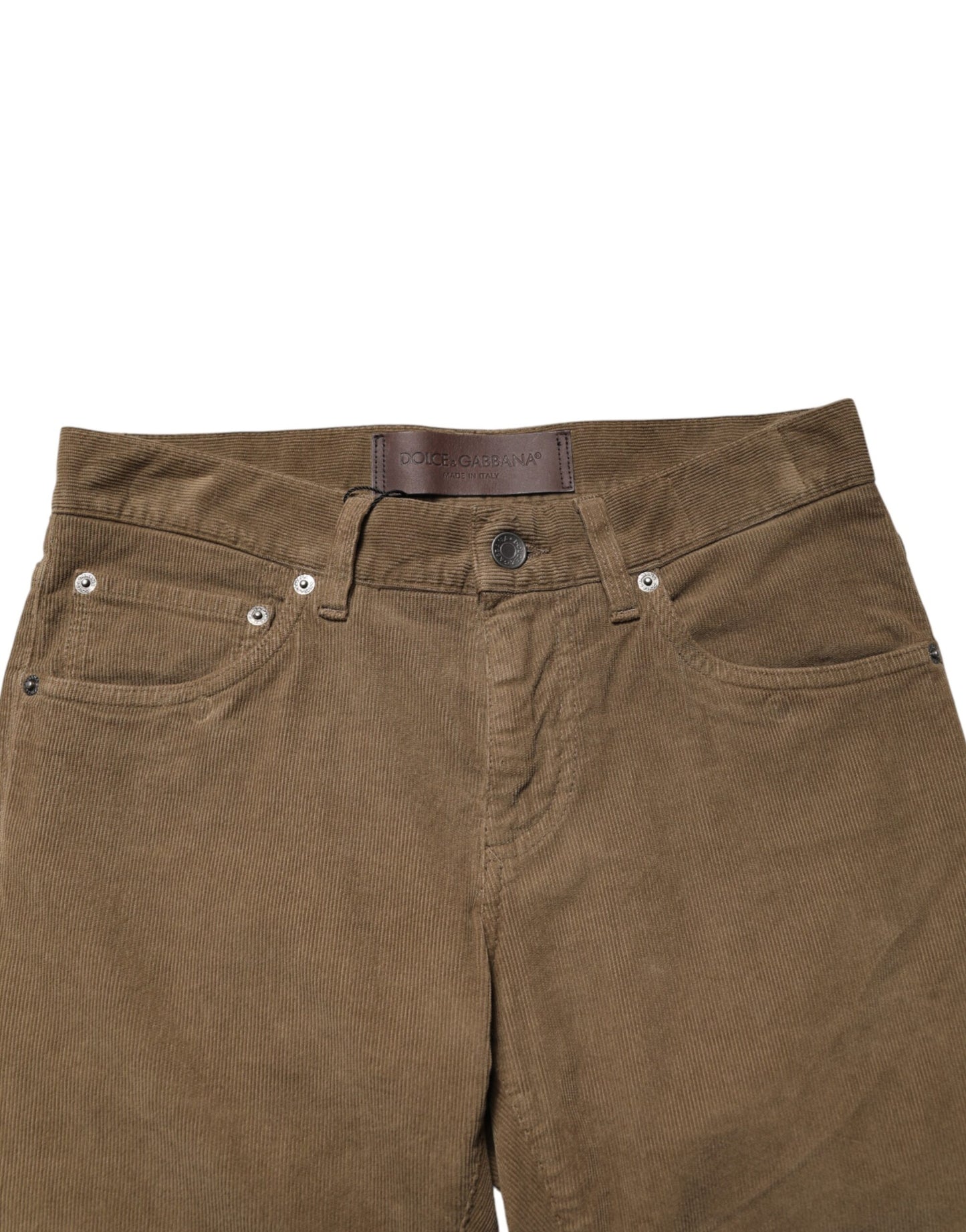Dolce & Gabbana Vaqueros de Algodón Elástico Marrón Skinny para Hombre