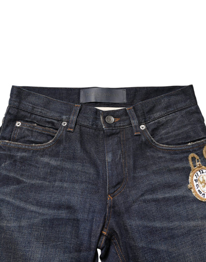 Reloj azul oscuro Dolce & Gabbana GOLD Jeans ajustados de mezclilla para hombre