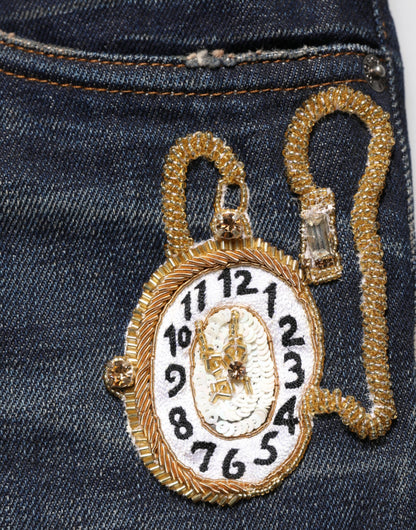 Reloj azul oscuro Dolce & Gabbana GOLD Jeans ajustados de mezclilla para hombre