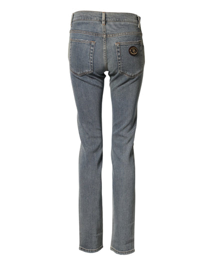 Dolce & Gabbana Vaqueros de Algodón Bicolor Azules Ajustados para Hombre