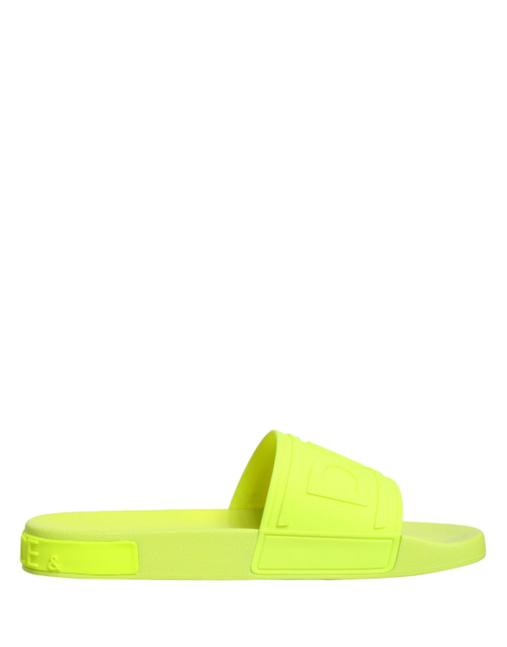 Dolce & Gabbana Sandales à enfiler en caoutchouc vert Chaussures de plage