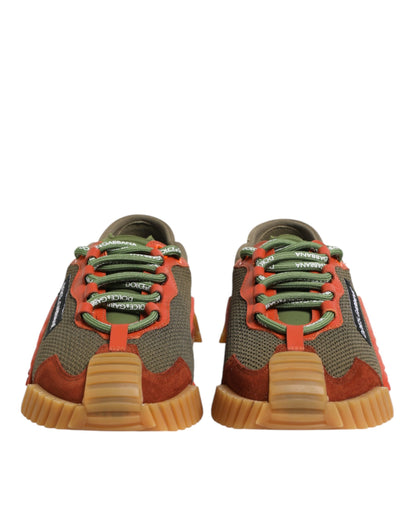 Dolce & Gabbana Multicolor Lace Up Low Top NS1 Sneakers Shoes