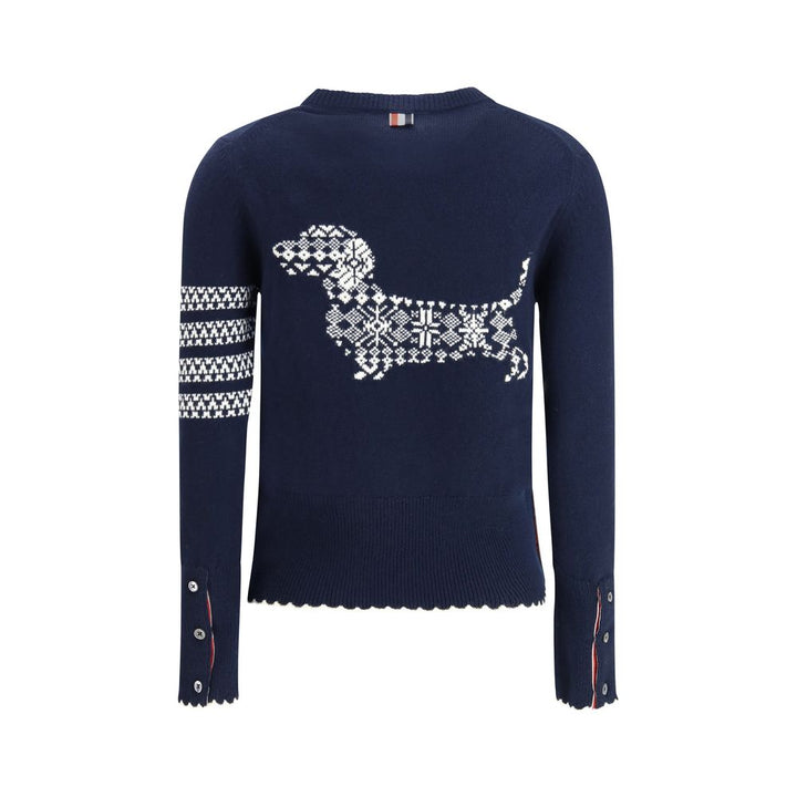 Thom Browne Blue Wool Oves Aries Sweatshirt