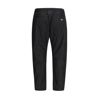 Pantalones casuales Prada de poliamida reciclada negros