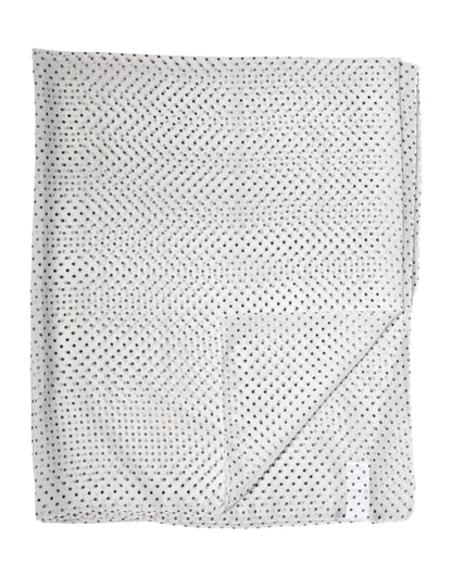 Pañuelo tipo chal Dolce & Gabbana de poliéster blanco con lunares