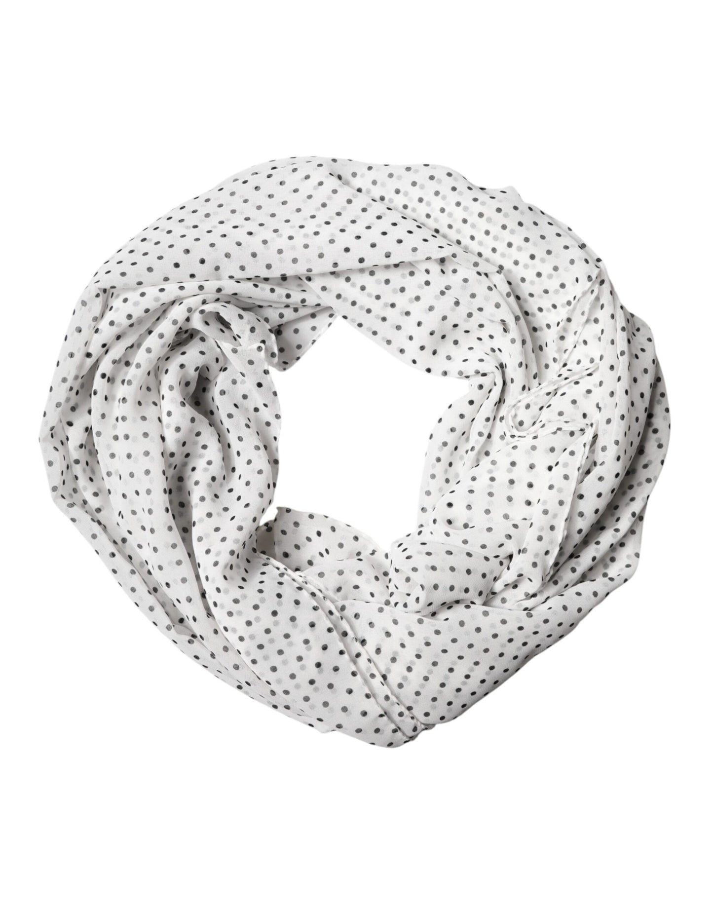 Pañuelo tipo chal Dolce & Gabbana de poliéster blanco con lunares