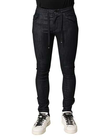 Dolce & Gabbana Vaqueros pitillo elásticos de algodón negro para hombre