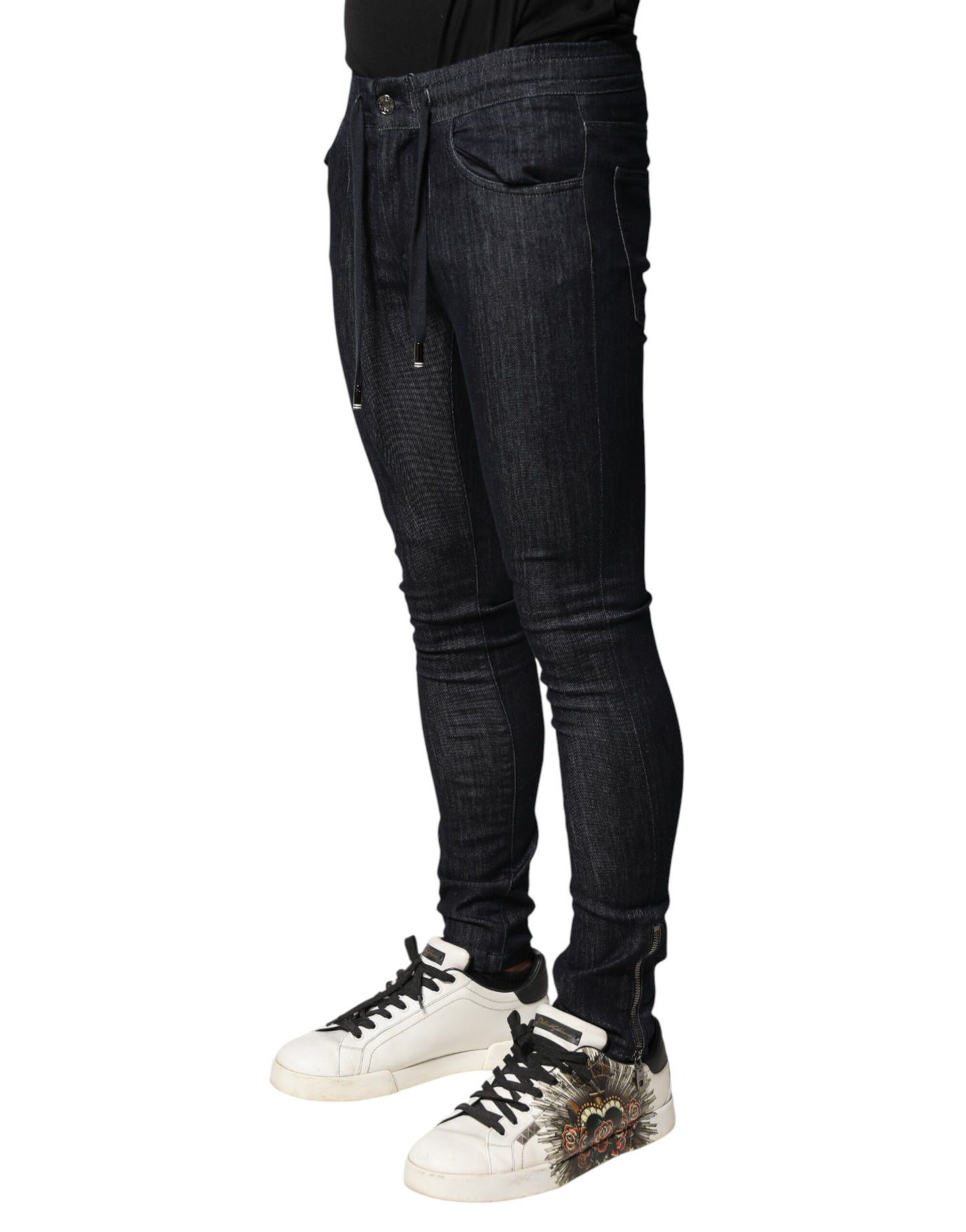 Dolce & Gabbana Vaqueros pitillo elásticos de algodón negro para hombre