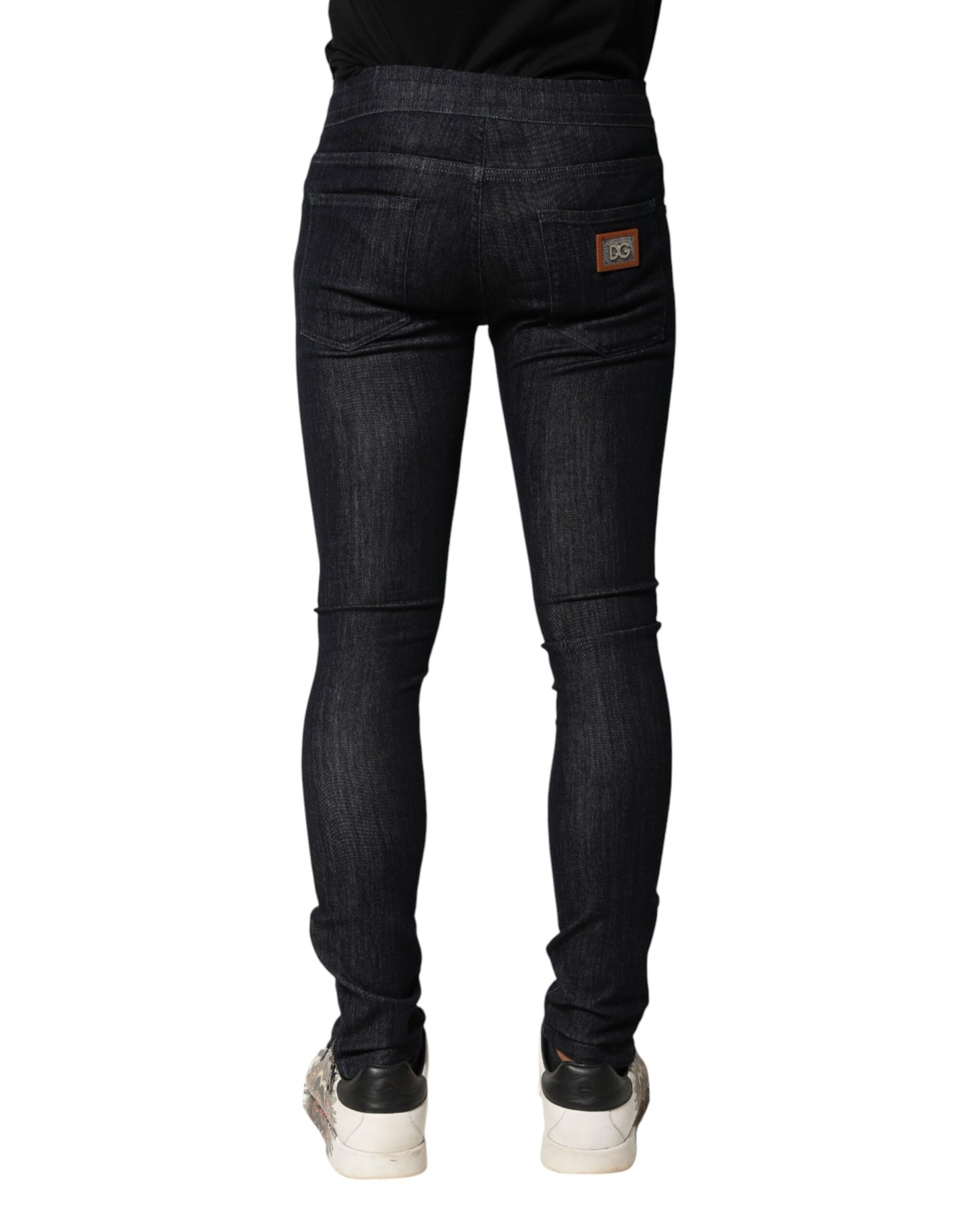 Dolce & Gabbana Vaqueros pitillo elásticos de algodón negro para hombre