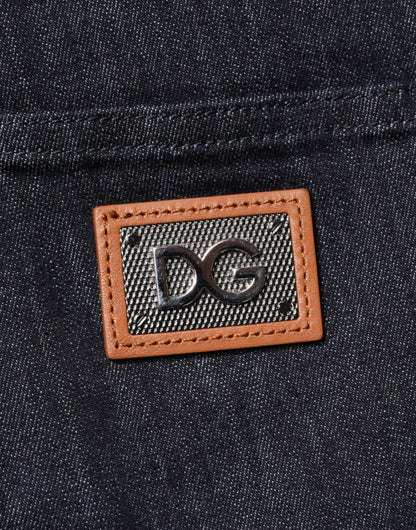 Dolce & Gabbana Vaqueros pitillo elásticos de algodón negro para hombre
