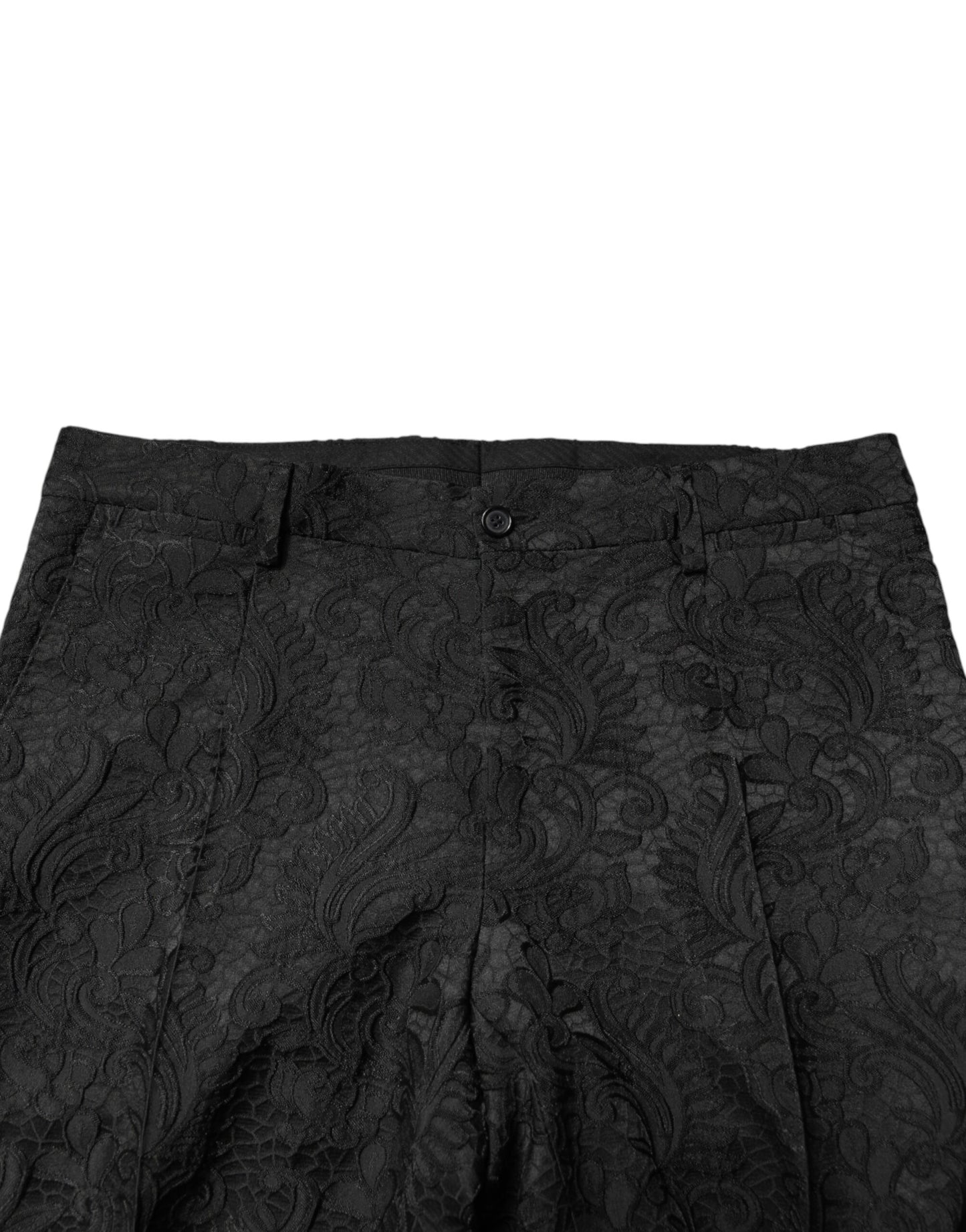 Traje de 2 piezas Dolce & Gabbana de brocado negro, de un solo botón