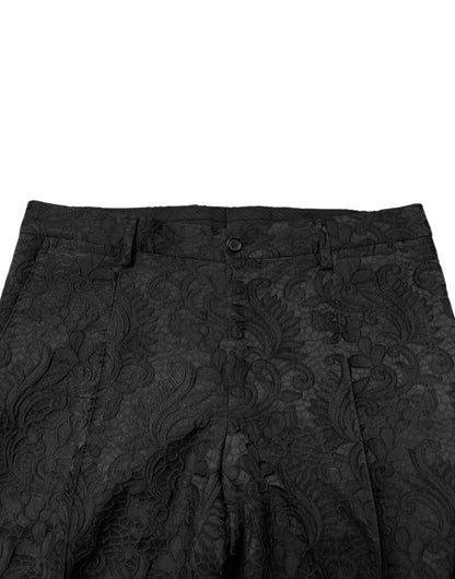 Traje de 2 piezas Dolce & Gabbana de brocado negro, de un solo botón
