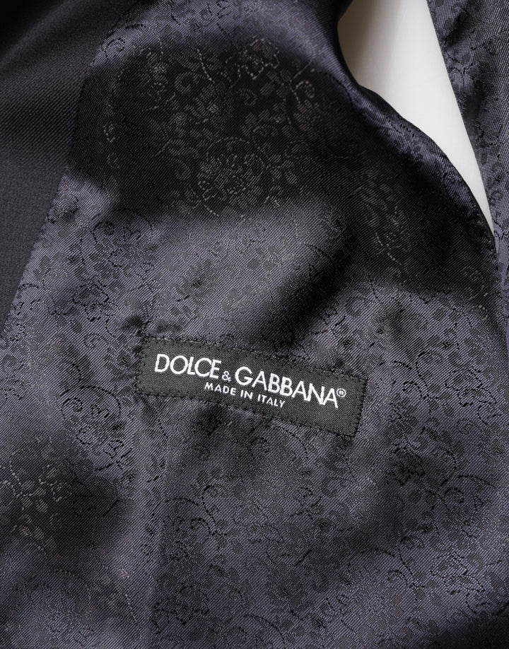 Costume homme 3 pièces Dolce & Gabbana en laine noire coupe droite