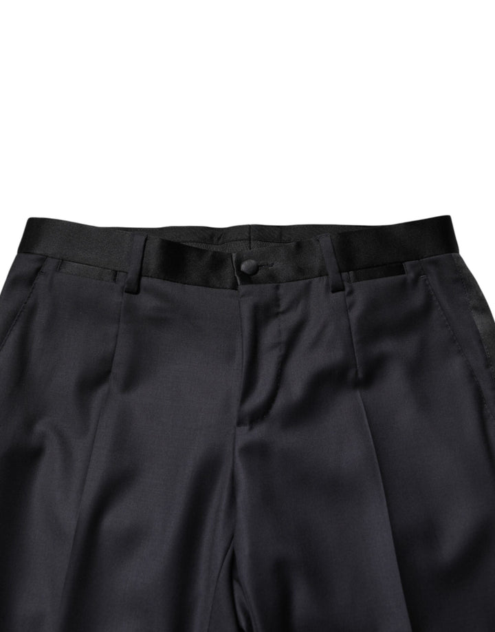 Costume homme 3 pièces Dolce & Gabbana en laine noire coupe droite