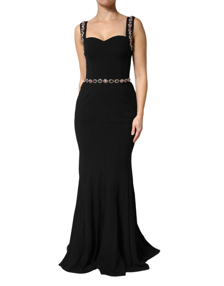 Vestido de sirena Dolce & Gabbana negro adornado tipo tubo
