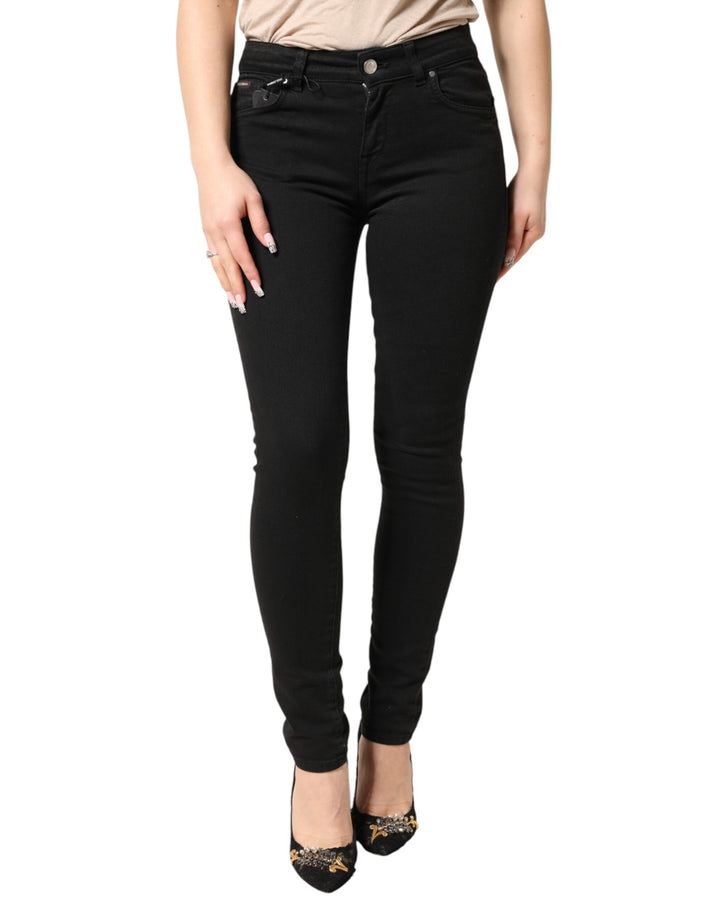 Pantalones vaqueros pitillo elásticos de algodón negro de Dolce & Gabbana