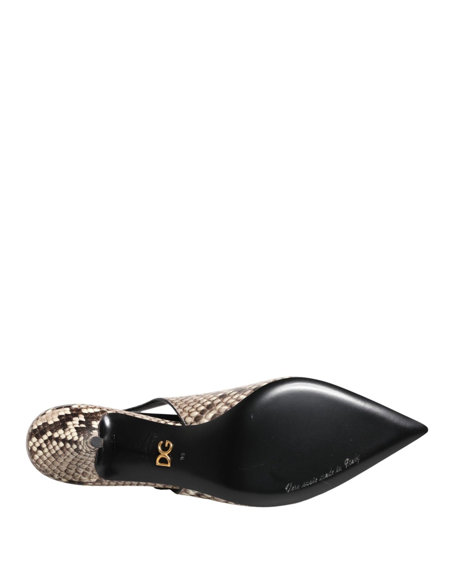 Escarpins à bride arrière en cuir multicolore Dolce & Gabbana