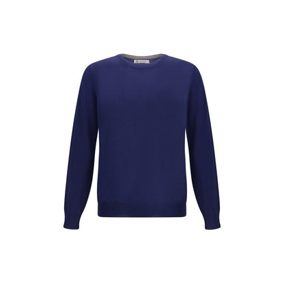 Brunello Cucinelli Blue Wool Oves Aries Sweatshirt