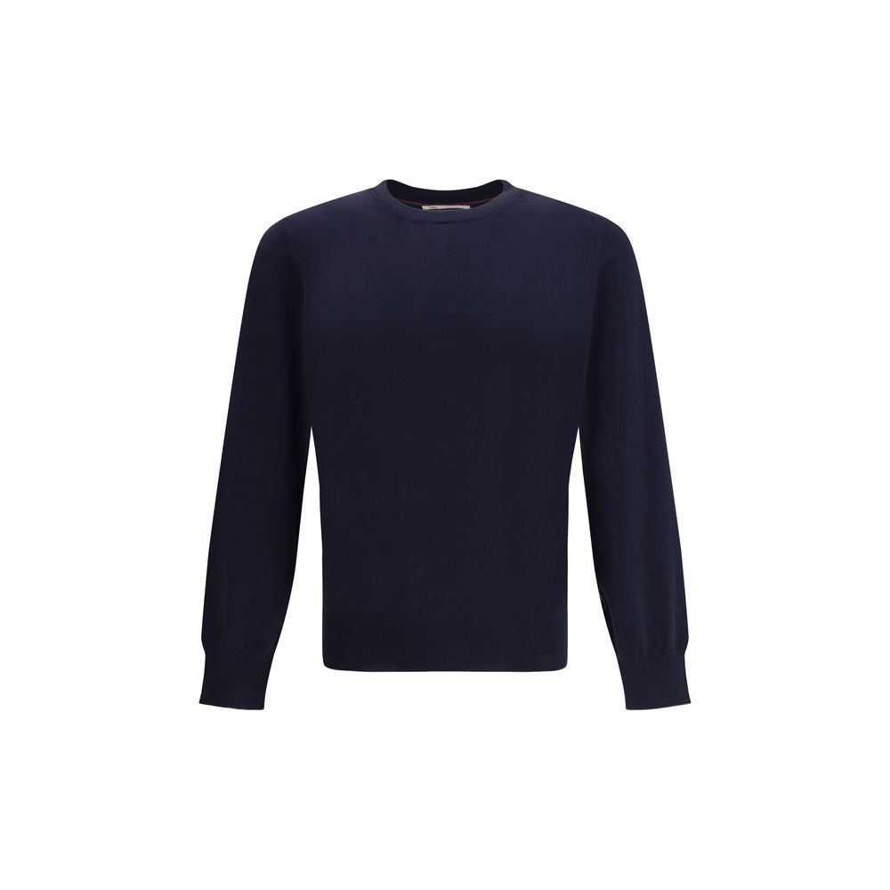 Sudadera azul de algodón Brunello Cucinelli