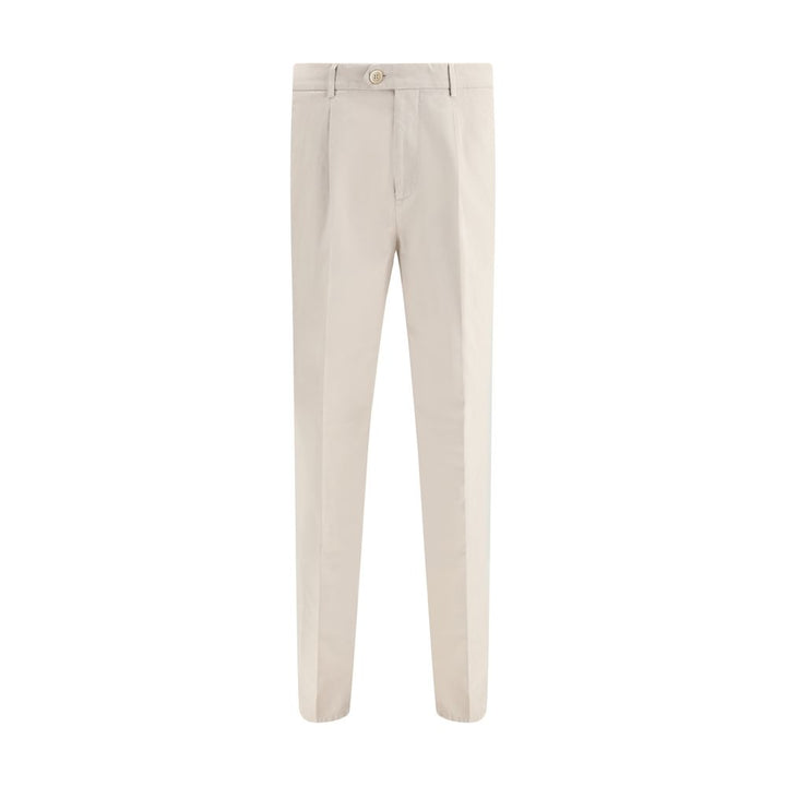 Brunello Cucinelli Pantalon décontracté en coton beige