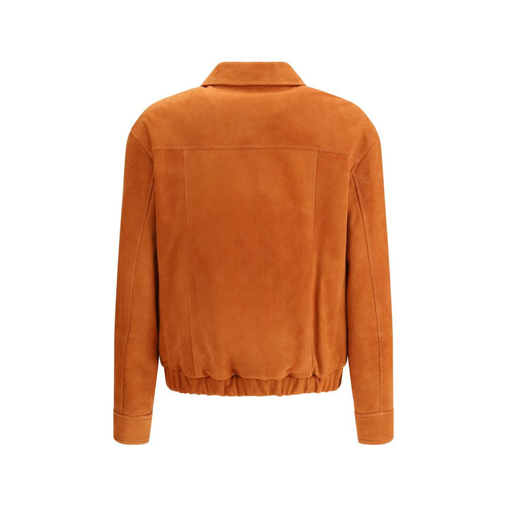 Brunello Cucinelli Blouson en cuir de veau multicolore Bos Taurus