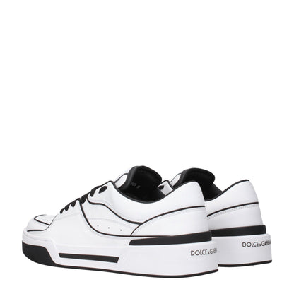 Dolce & Gabbana White Leather Sneakers
