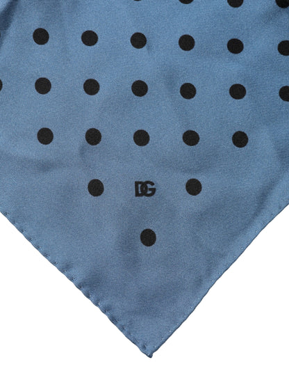 Pañuelo cuadrado de Dolce & Gabbana azul con lunares