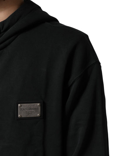 Dolce & Gabbana Sweat-shirt à capuche zippé noir pour homme