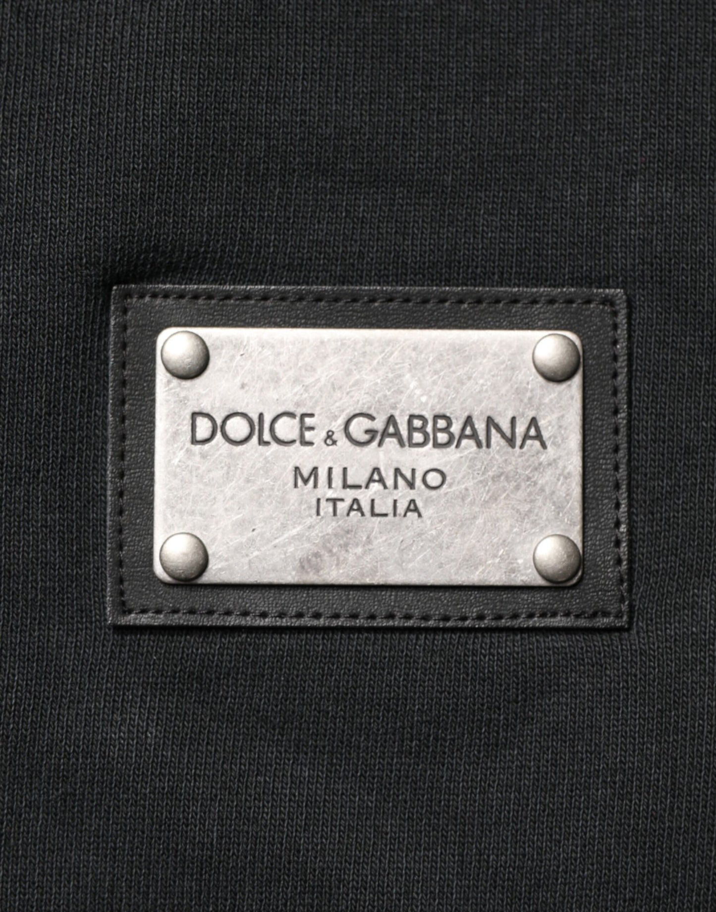 Dolce & Gabbana Sweat-shirt à capuche zippé noir pour homme