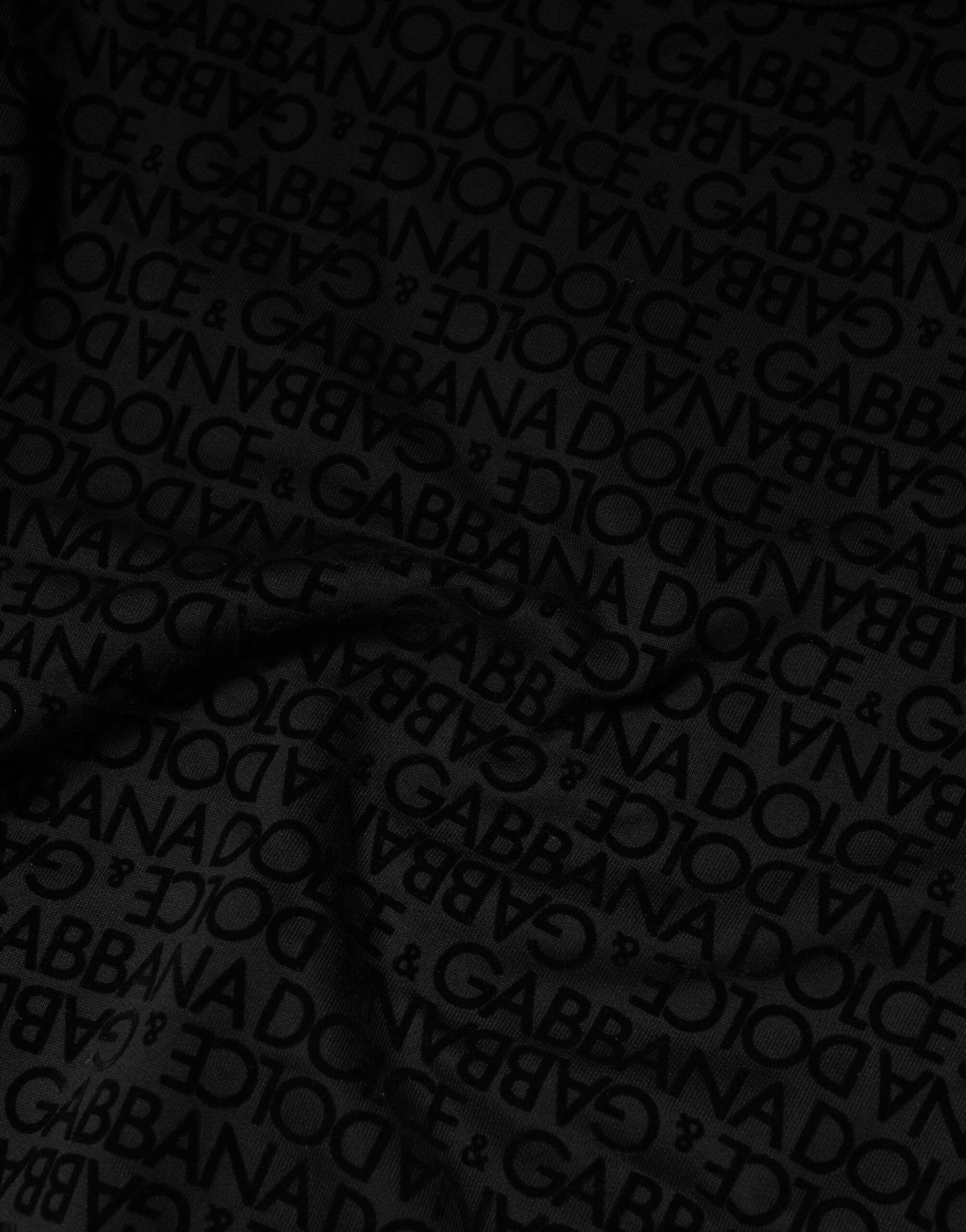 Sudadera con cuello redondo y monograma negro de Dolce & Gabbana