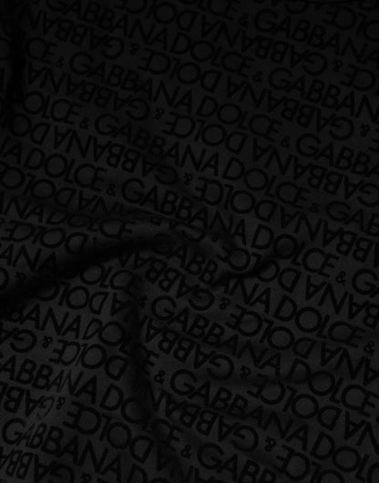 Sudadera con cuello redondo y monograma negro de Dolce & Gabbana