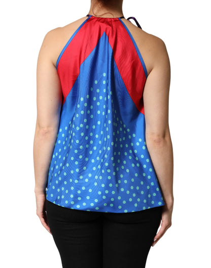 Top blusa halter de lunares multicolor de Dolce & Gabbana