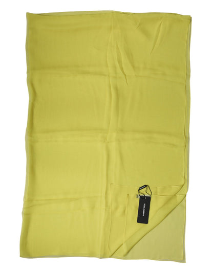 Dolce & Gabbana Yellow Stole Silk Neck Wrap Shawl Men  Scarf