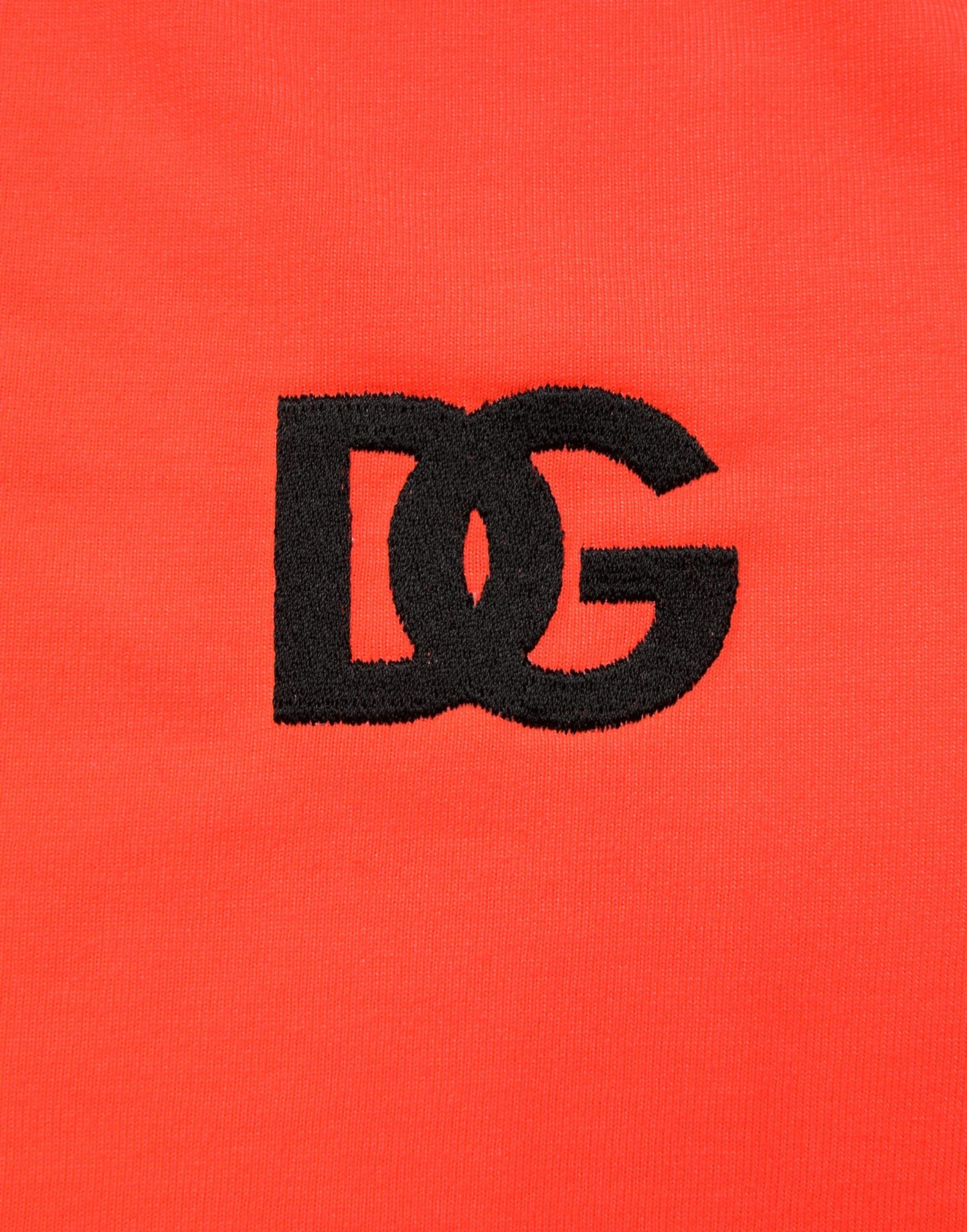 T-shirt homme Dolce & Gabbana col rond polyester orange fluo