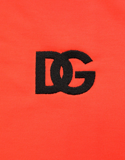 T-shirt homme Dolce & Gabbana col rond polyester orange fluo
