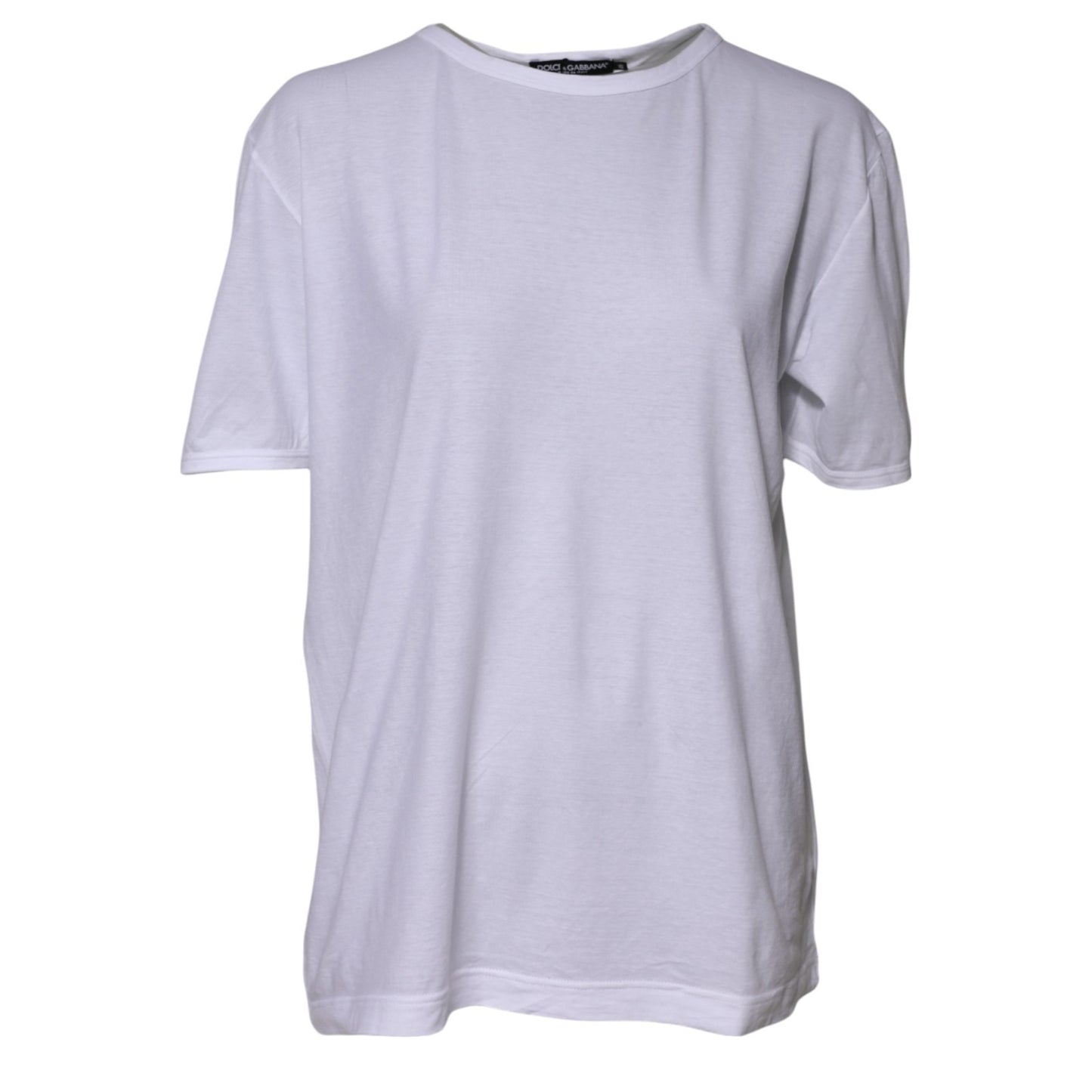 Camiseta Dolce & Gabbana de algodón blanco con cuello redondo y manga corta