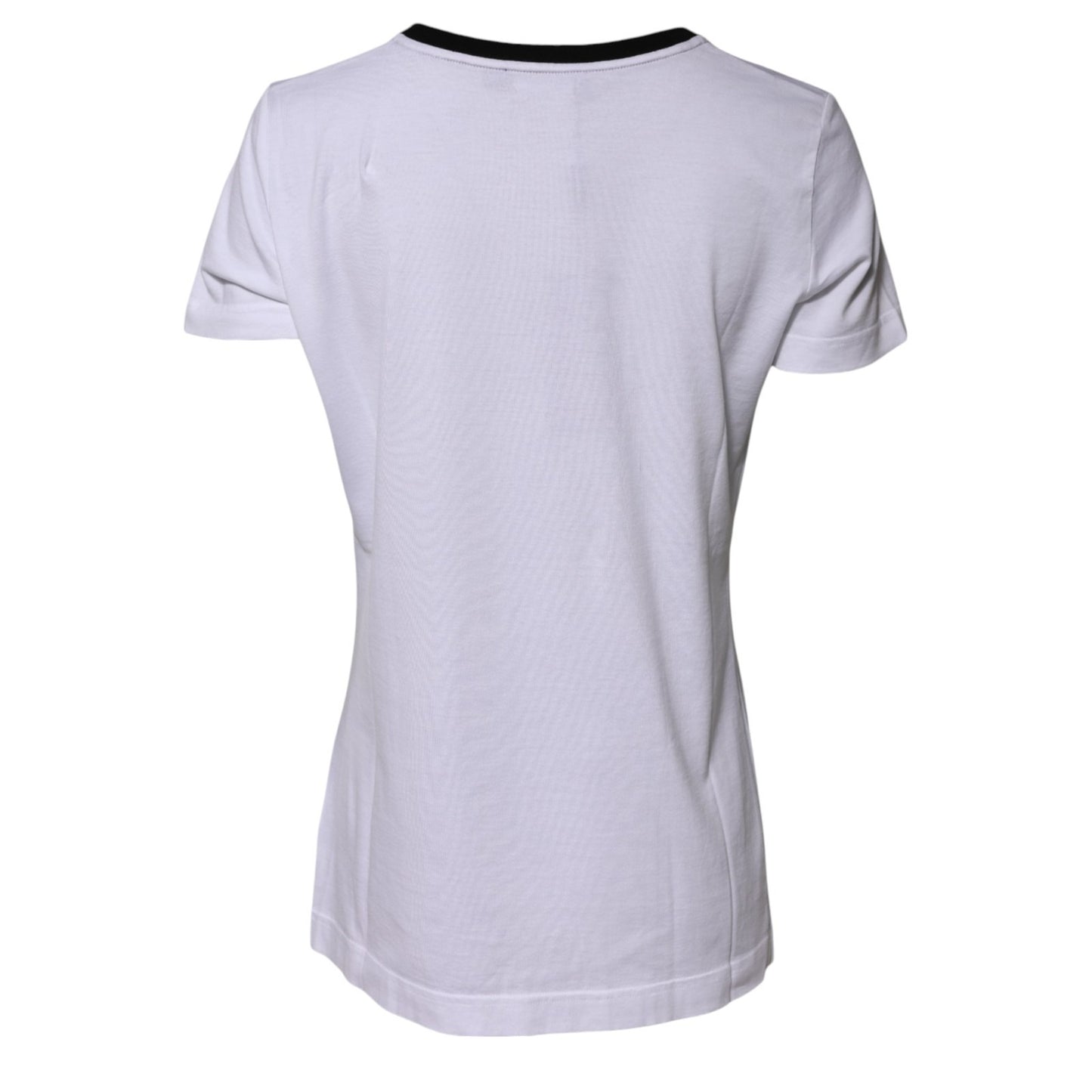 Camiseta Dolce & Gabbana de algodón blanca con cuello redondo Eleganza