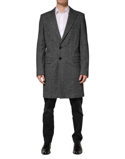 Gabardina Larga Dolce & Gabbana de Mezcla de Lana Gris para Hombre