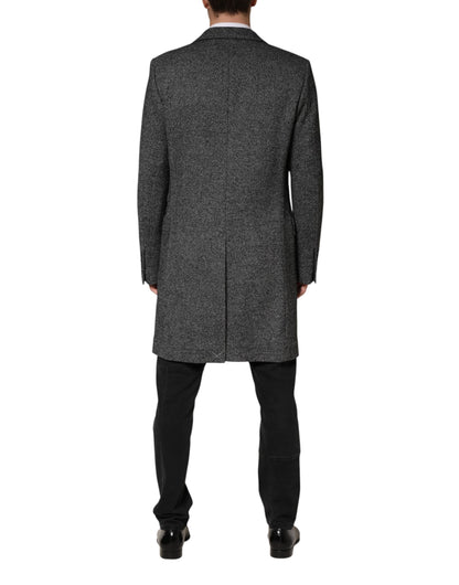 Gabardina Larga Dolce & Gabbana de Mezcla de Lana Gris para Hombre