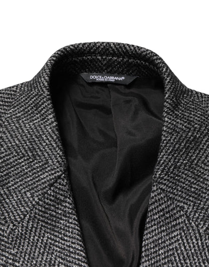 Gabardina Larga Dolce & Gabbana de Mezcla de Lana Gris para Hombre