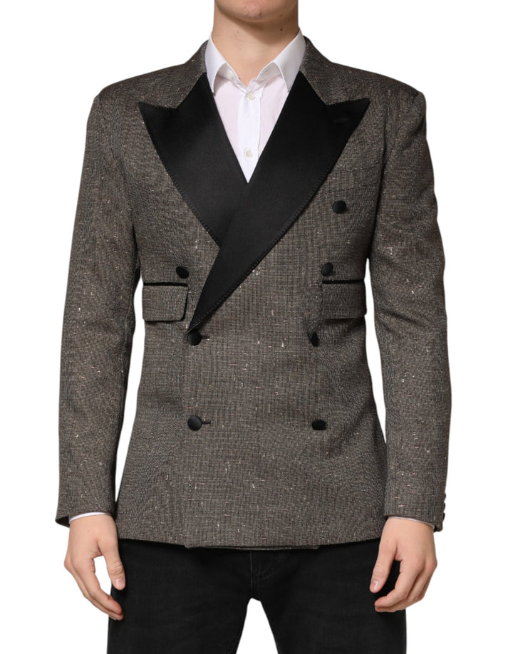 Veste de blazer à double boutonnage 2 boutons grise Dolce & Gabbana