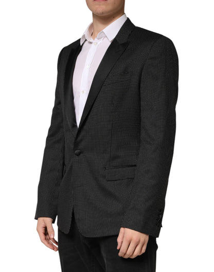 Chaqueta americana de esmoquin negra de Dolce & Gabbana de un solo botón