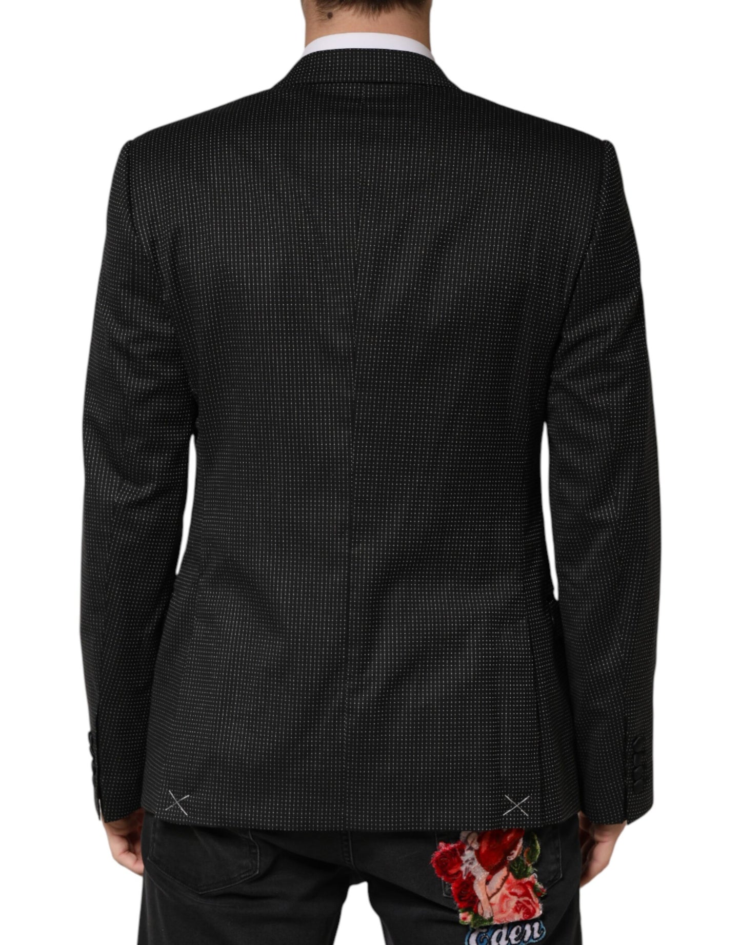 Chaqueta americana de esmoquin negra de Dolce & Gabbana de un solo botón
