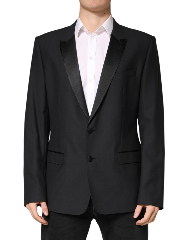 Veste de costume Dolce & Gabbana noire MARTINI à simple boutonnage
