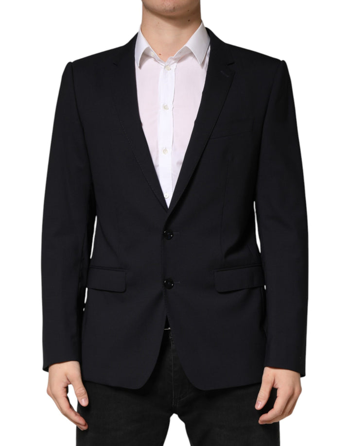 Blazer Dolce & Gabbana noir en laine à boutonnage simple 2 boutons