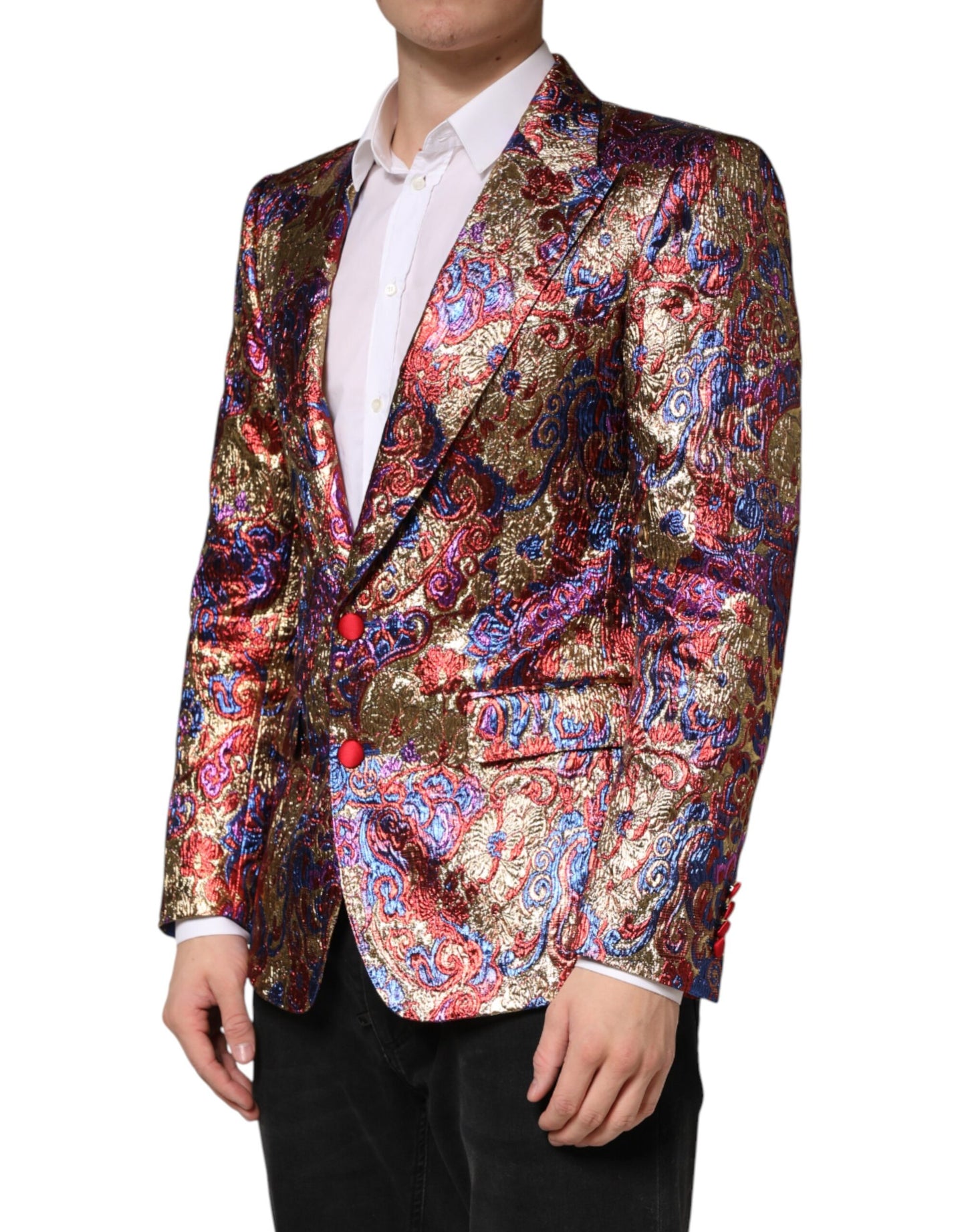 Blazer Dolce & Gabbana de jacquard multicolor con un solo botón